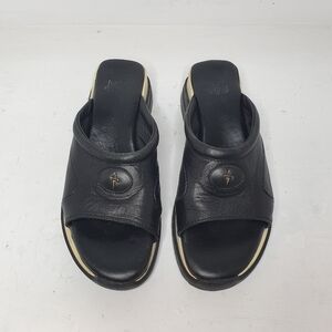 4US Cesare Paciotti Women's Black Platform Sandal Size 39